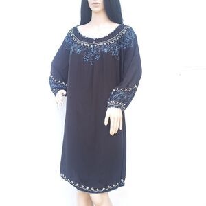 Lucky Brand Boho Embroidered Dress M